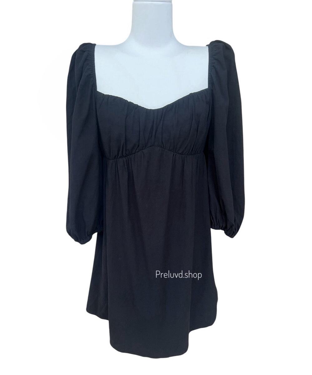 Reformation Farley Babydoll Mini Dress Long Slv Empire Waist 4 Whimsygoth Boho